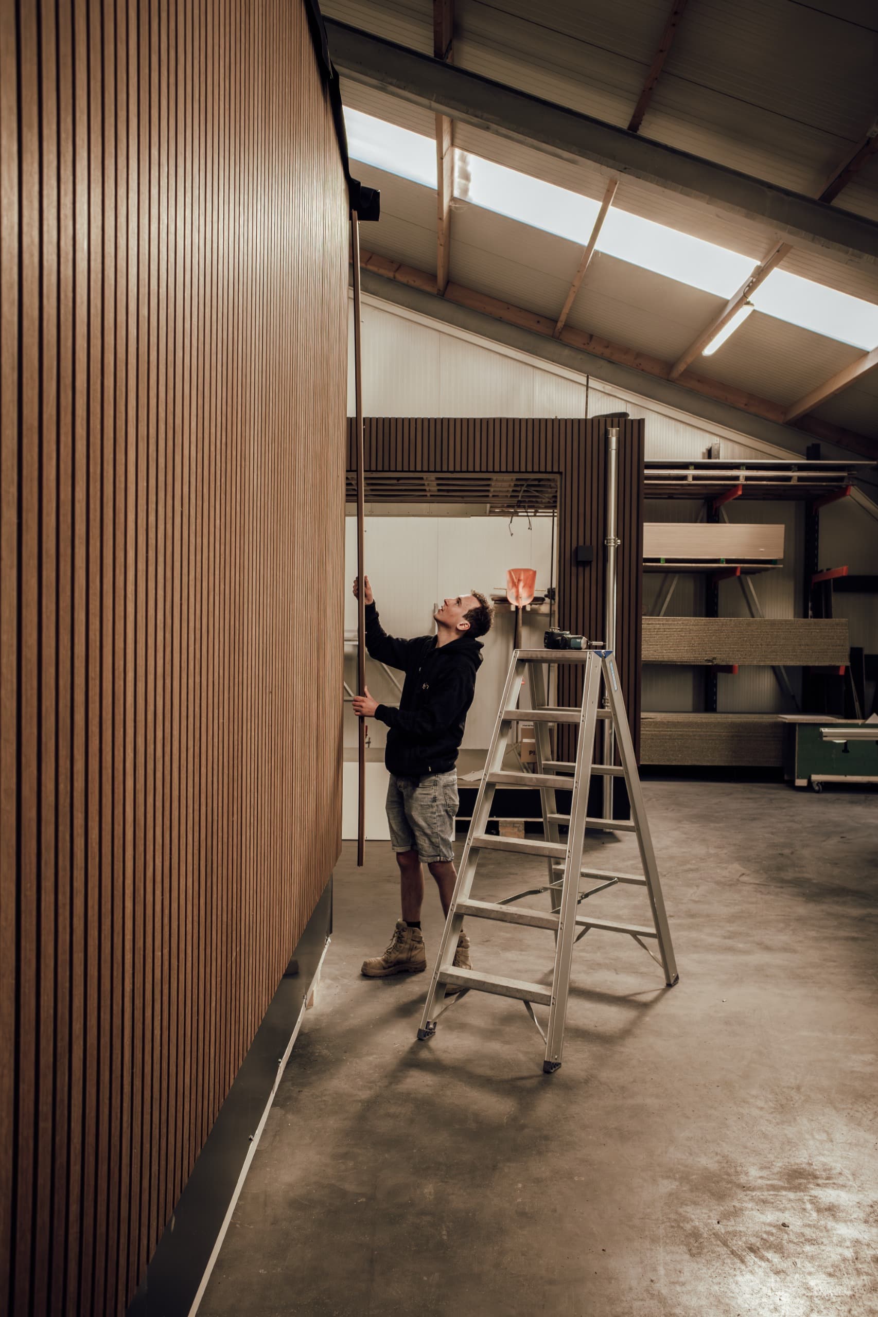 Verticale sfeerfoto van een afgewerkte AddOn aanbouw